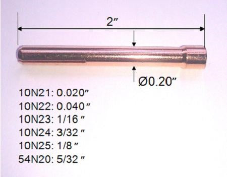 WeldingCity® Assorted Size Collet 10N-series (.020"-1/8") for TIG Welding Torch 17, 18 and 26 Series