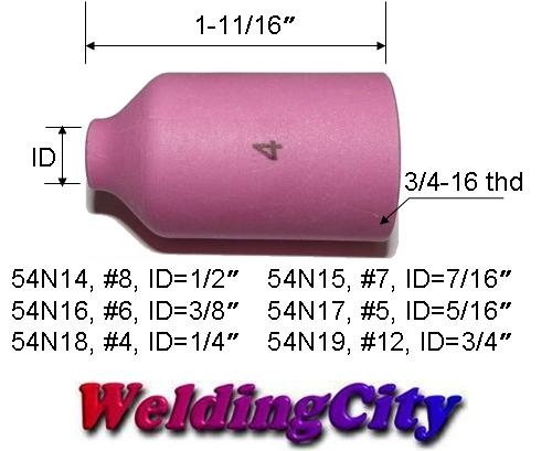 54N18 #4 Ceramic Gas Lens Cup