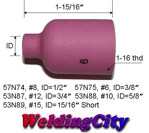 57N75 #6 Large Gas Lens Ceramic Cup