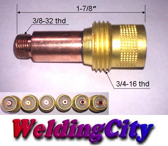 WeldingCity® Gas Lens Collet Body 45V-series (4-pcs Assorted Size .040"-1-8") for TIG Welding Torch 17-18-26