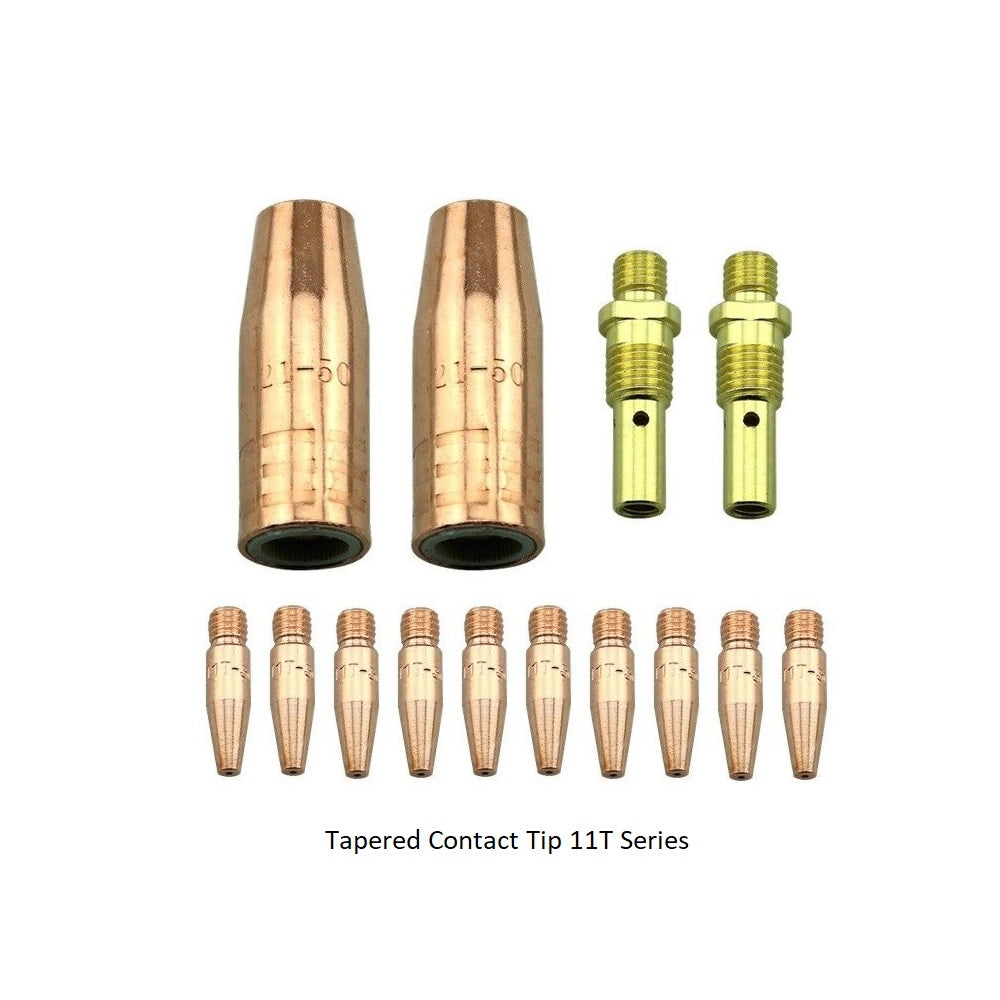 MIG Welding Gun Accessory Kit Tapered Contact Tip-Nozzle-Diffuser for Lincoln Magnum 100L Tweco Mini-#1