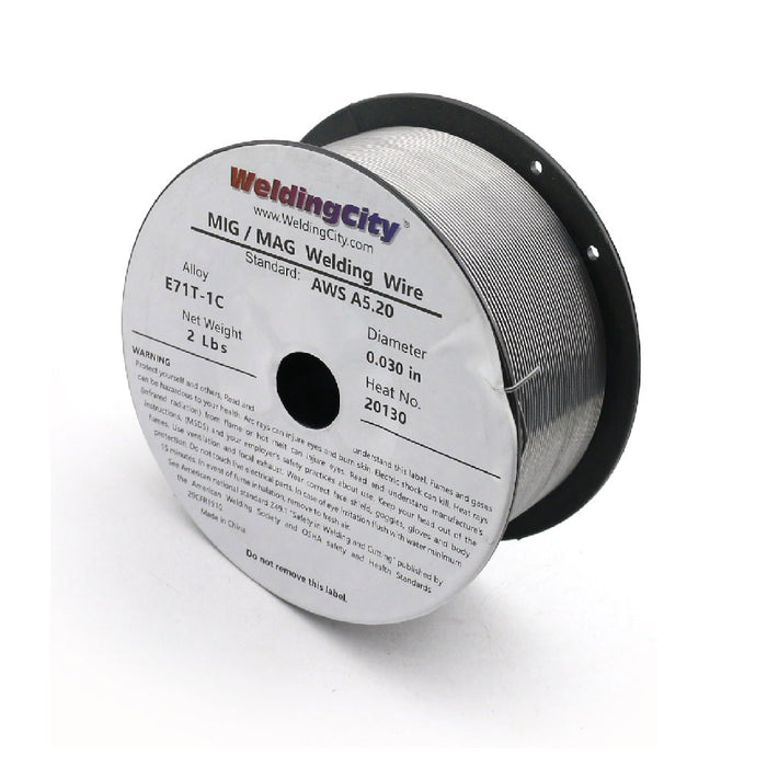 WeldingCity® 2-Lb E71T-1C 0.035" Flux-cored Gas-shielding (Dual-Shield) MIG Welding Wire 4-in Spool