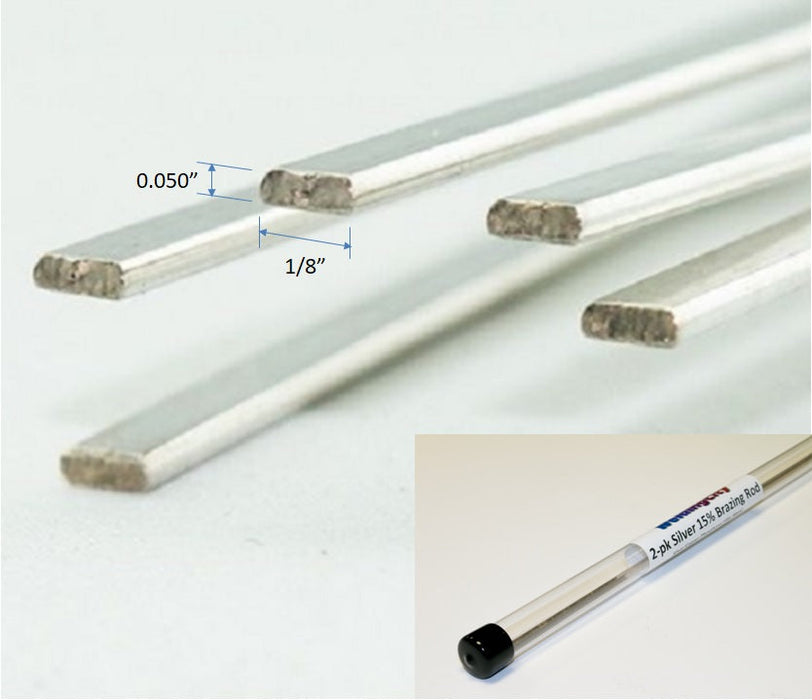 WeldingCity® Silver (5%) PhosCopper Alloy BCuP-3 Brazing Filler Rod 20" x 1/8" x 0.050"