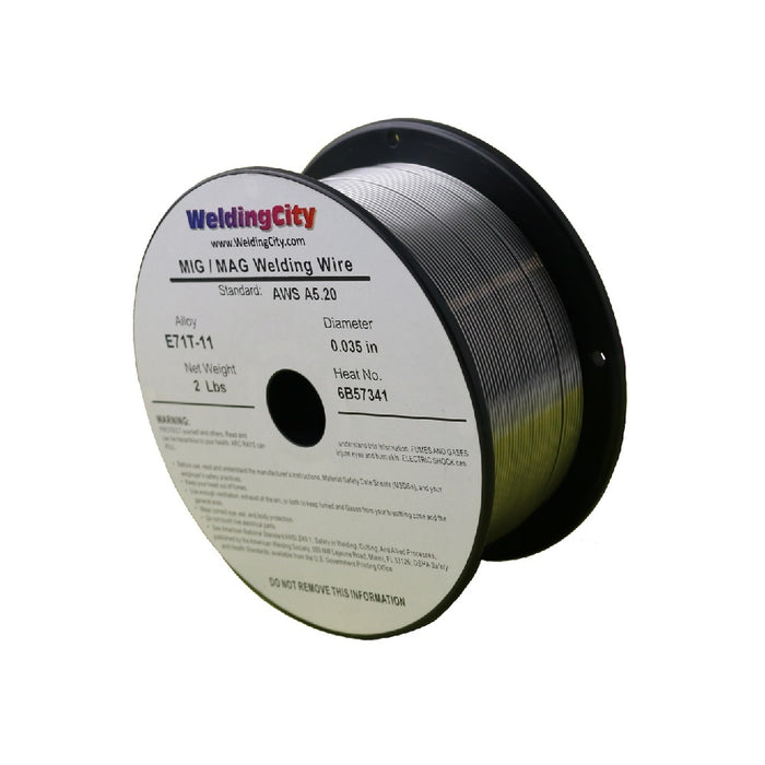 WeldingCity® 2-Lb E71T-11 0.035" Flux-cored Gasless MIG Welding Wire 4-in Spool