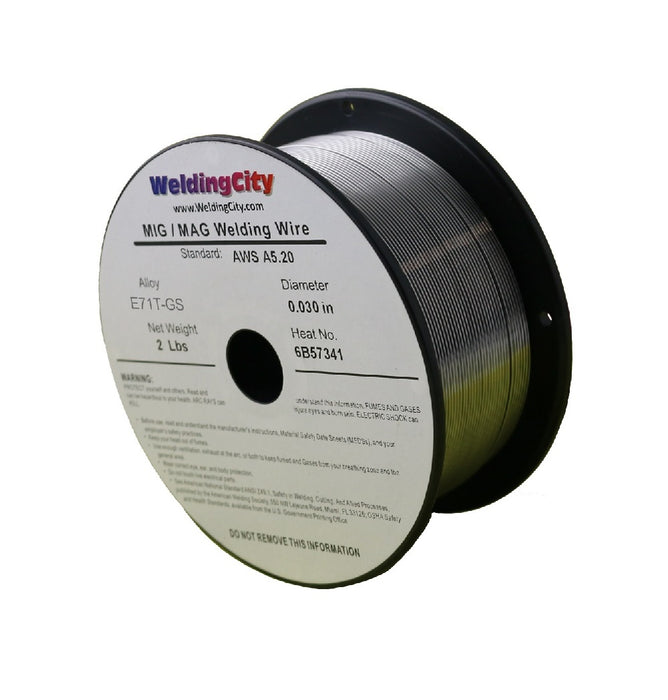 WeldingCity® 2-Lb E71T-GS 0.030" Flux-cored Gasless MIG Welding Wire 4-in Spool