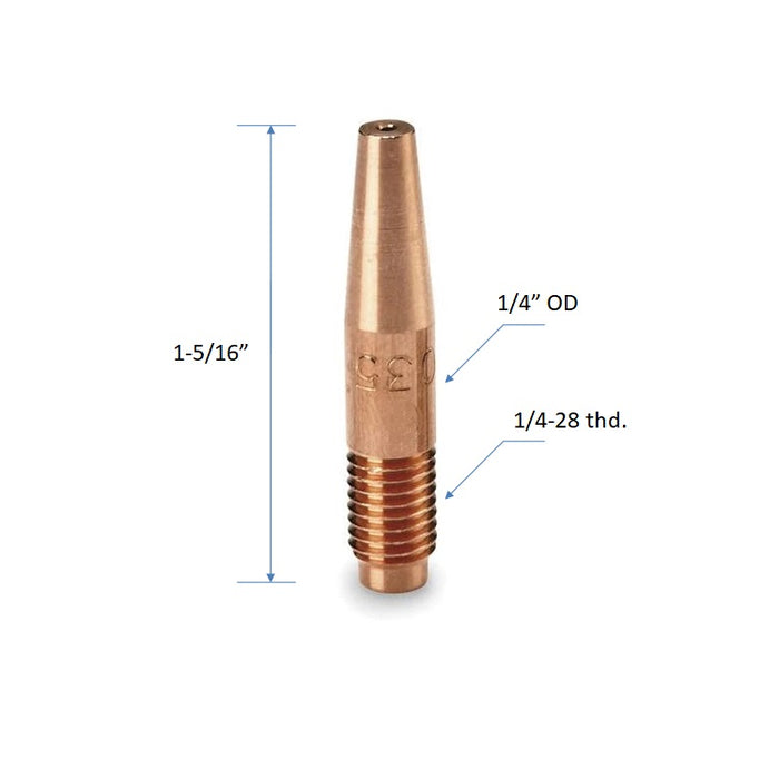 WeldingCity® 176-series Tapered Contact Tip for Miller® Hobart® MIG Welding Gun