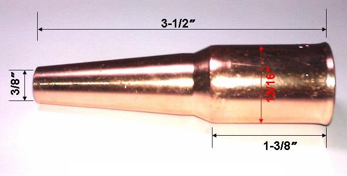 WeldingCity® 24AT-37-SS Tapered Gas Nozzle for Tweco® Lincoln® MIG Welding Gun