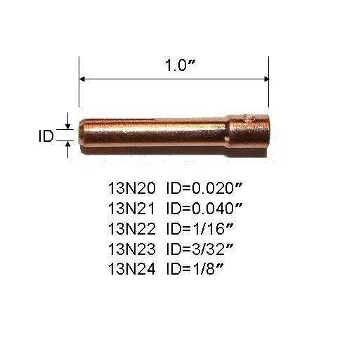 WeldingCity® Collet 13N-series for TIG Welding Torch 9, 20 and 25 Series