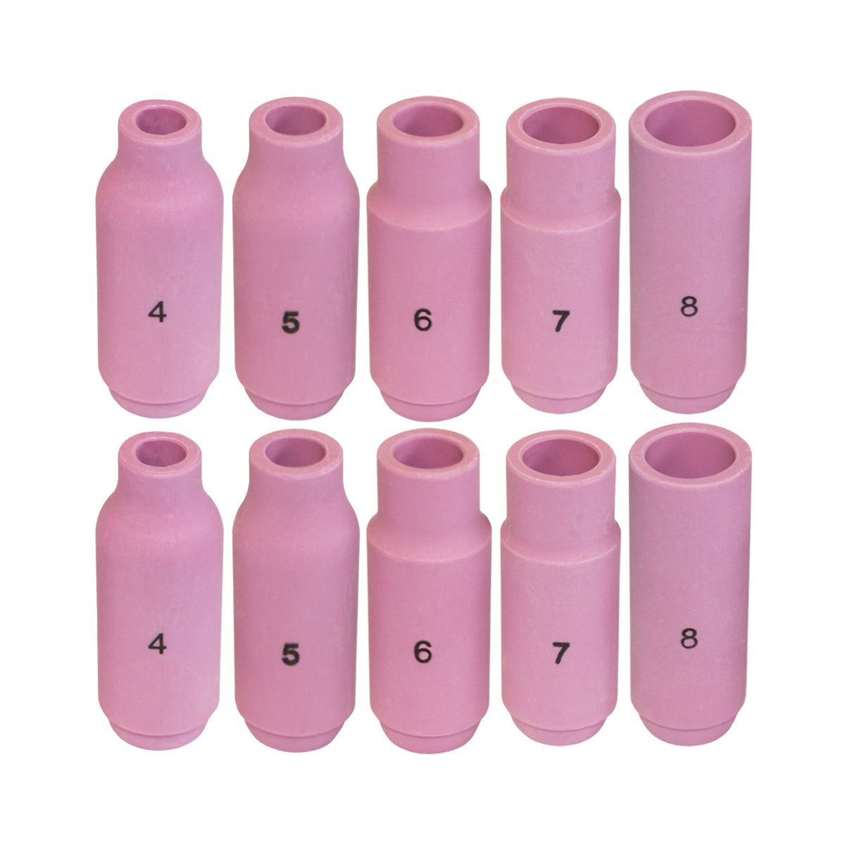 WeldingCity® Assorted Sizes (#4-#8) Alumina Ceramic Cup 10N-series for TIG Welding Torch 17-18-26