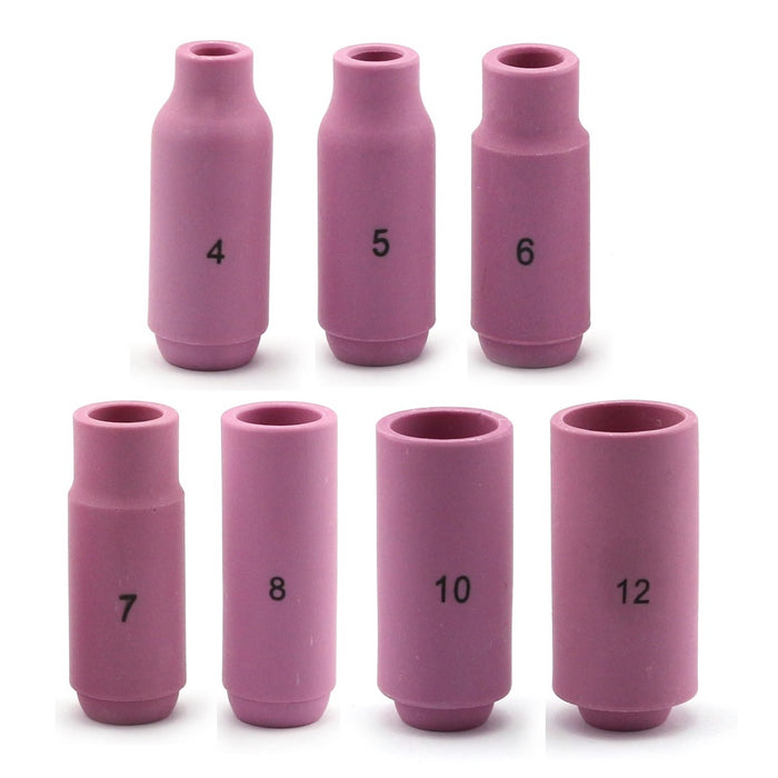 WeldingCity® Assorted Sizes (#4-#8) Alumina Ceramic Cup 10N-series for TIG Welding Torch 17-18-26