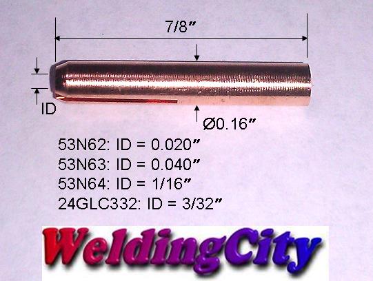 5-pk 53N63 (0.040") Gas Lens Collet