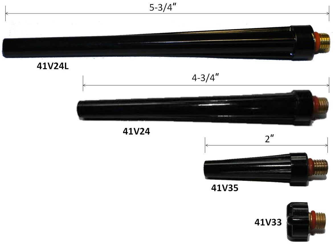 WeldingCity® Assorted Torch Back Cap 41V24 (Long)-41V35 (Medium)-41V33 (Short) for TIG Welding Torch 9-20-25