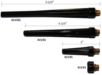 WeldingCity® Assorted Torch Back Cap 41V24 (Long)-41V35 (Medium)-41V33 (Short) for TIG Welding Torch 9-20-25