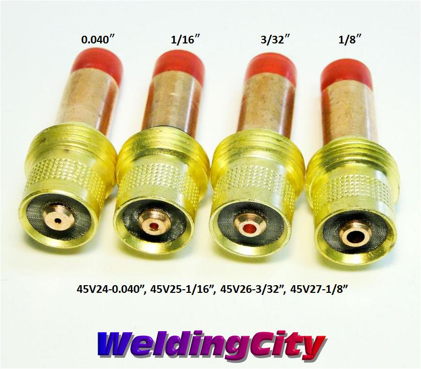 WeldingCity® Large Gas Lens Collet Body 45V-series for TIG Welding Torch 17-18-26