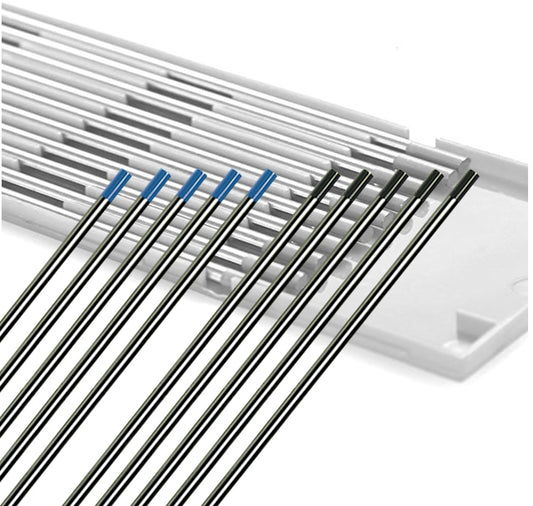 WeldingCity® TIG Welding Tungsten Electrode 3-32" x 7" with 5-pcs 2.0% Lanthanated (Blue) and 5-pcs 2.0% Ceriated (Gray)