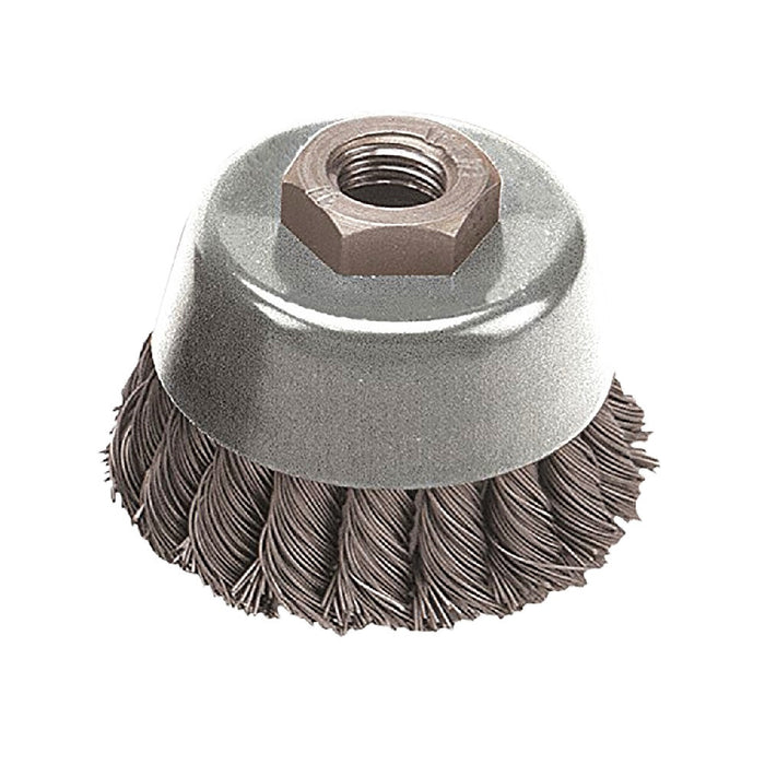 Pearl Abrasive® Power Wire Brush Knot Cup Tempered Wire CLWBK258 Size 2-3-4 x .020 x 5-8"-11