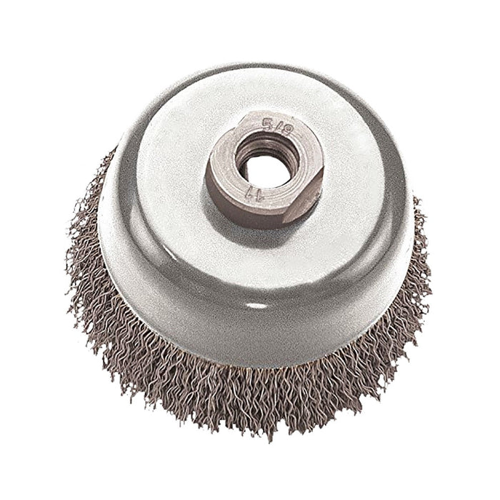 Pearl Abrasive® Power Wire Brush Crimped Tempered Wire Cup Wheel CLWBC258 Size 2-3-4 x .015 x 5-8"-11