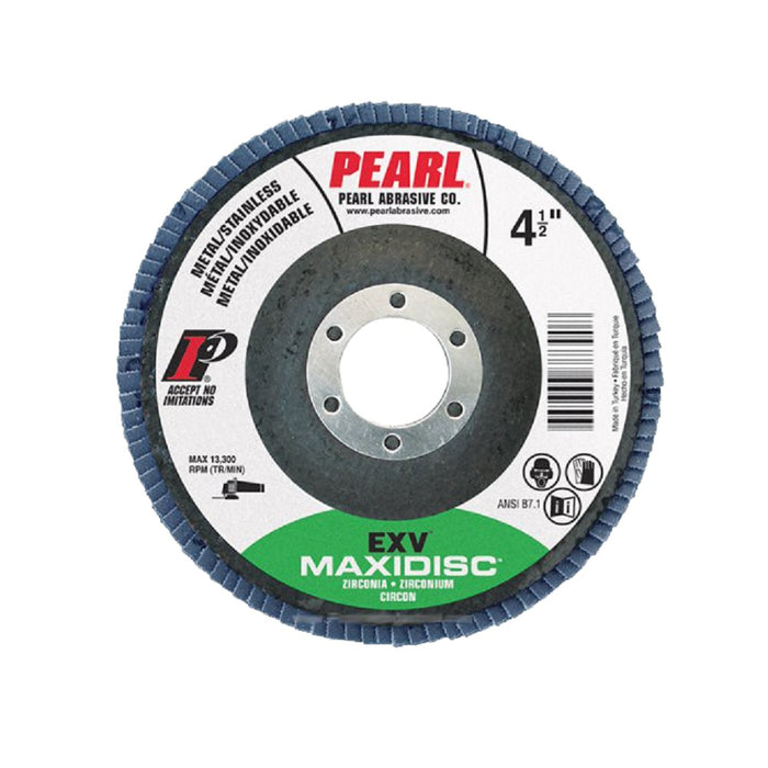 Pearl Abrasive® Maxidisc™ EXV™ High Density Zirconia Flap Disc MAX45XXZJE 4-1-2 x 7-8"