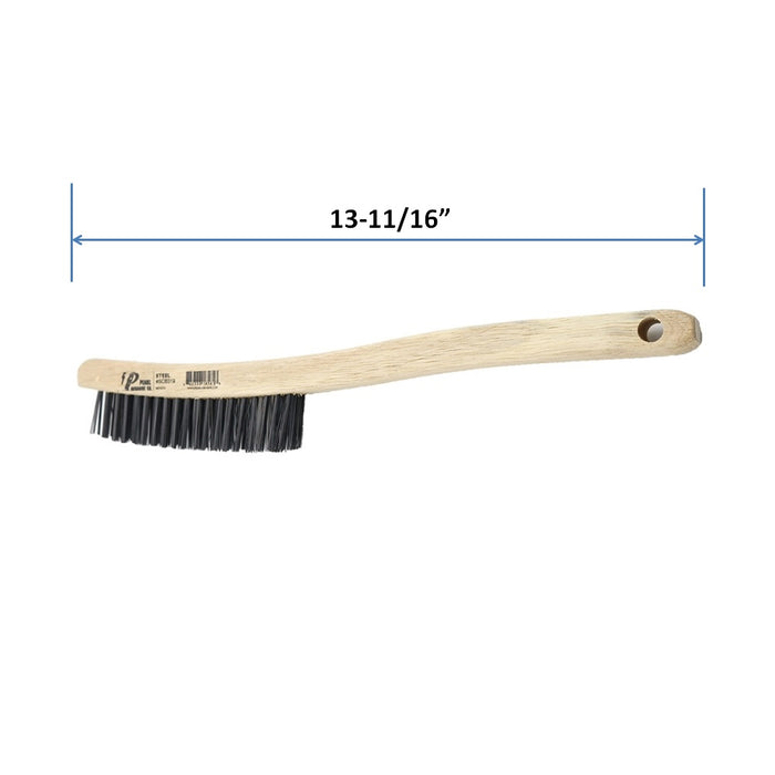 Pearl Abrasive® SCB319S (3 x 19) Scratch Brush Curved Handle Stainless Cleaning Wire