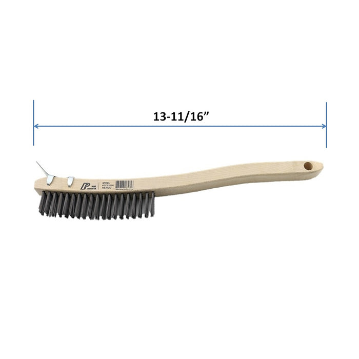 Pearl Abrasive® SCB319K (3 x 19) Scratch Brush Cruved Handle with Scraper