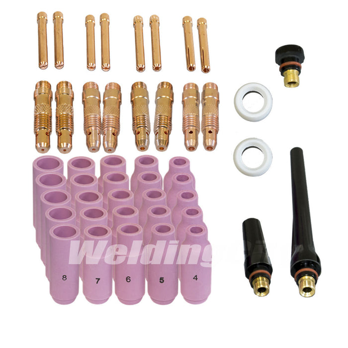 WeldingCity® 46-pcs Torch Accessory Kit Assorted Sizes 040-1-16-3-32-1-8 for Regular Setup