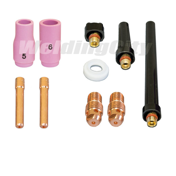 WeldingCity® 10-pcs Torch Accessory Kit Size Available 040-1-16-3-32-1-8 for Regular Setup