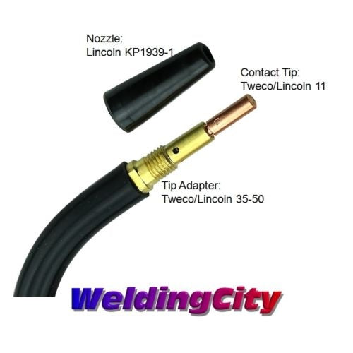 100A 10-ft MIG Welding Gun Flux-Core Gasless K530-3A Replacement for Lincoln 100L