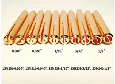 WeldingCity® Long Collet 13NL-series (Assorted Size .020"-1-8") for TIG Welding Torch 9-20-25