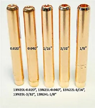 WeldingCity® Long Collet 13NL-series (Assorted Size .020"-1-8") for TIG Welding Torch 9-20-25