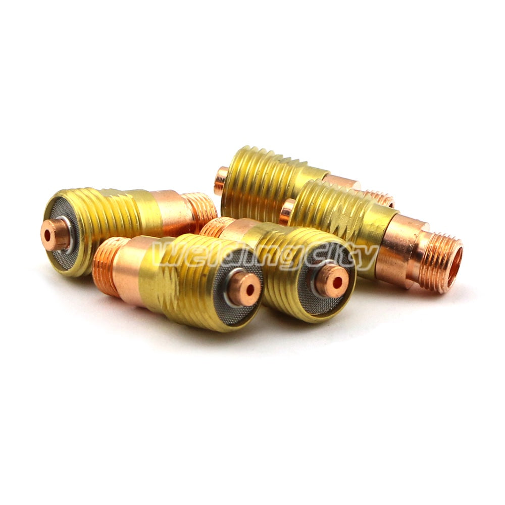 WeldingCity® Stubby Gas Lens Collet Body 4GL-series (8-pcs Assorted Size .040"-1-8") for TIG Welding Torch 17-18-26