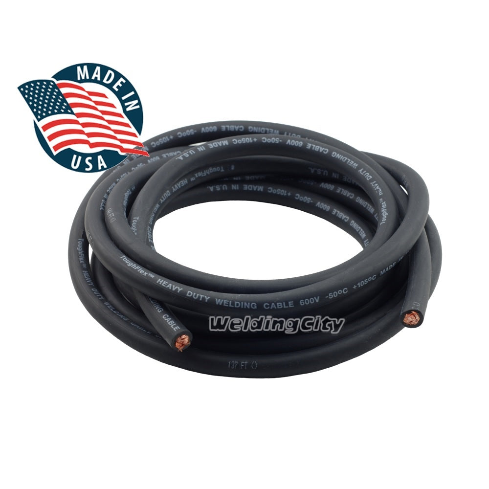 WeldingCity® 4-AWG Heavy Duty Welding Cable EPDM Rubber Jacketed Made in U.S.A.