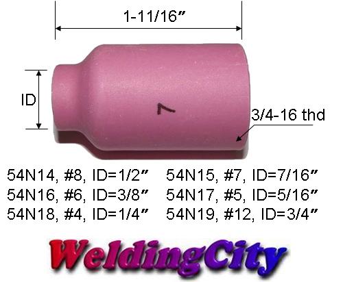 54N15 #7 Ceramic Gas Lens Cup