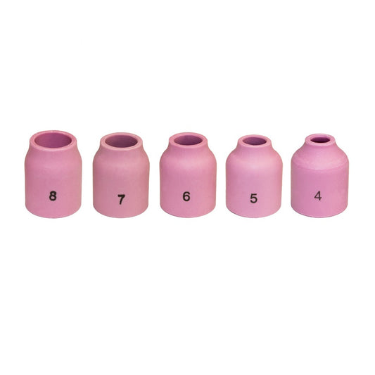 WeldingCity® Assorted Sizes (#4-#8) Gas Lens Alumina Ceramic Cup 53N-series for TIG Welding Torch 9-20-25