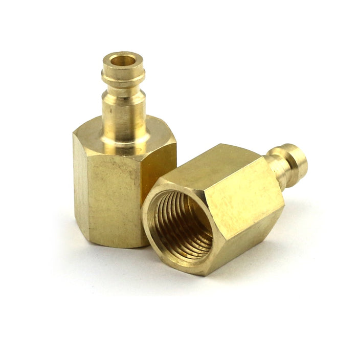 WeldingCity® Quick Gas Connect Adapter Female 5-8"-18 RH B-size to Male Gas Plug 0.355" (9mm)