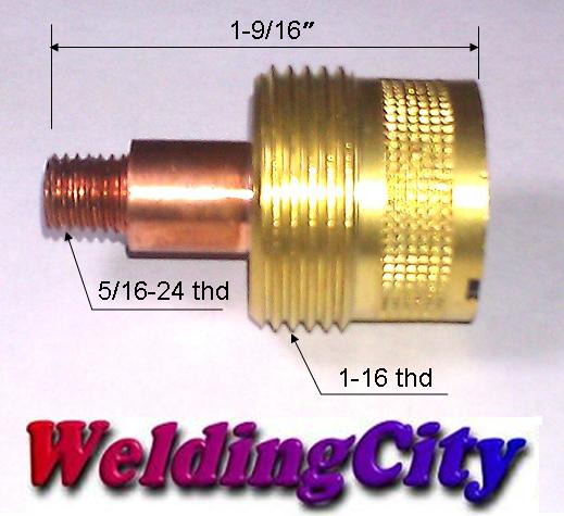 WeldingCity® Large Gas Lens Collet Body 45VS-series (4-pcs Assorted Sizes .020"-1-8") for TIG Welding Torch 9-20-25
