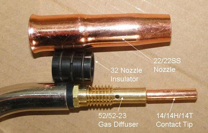 250A 12-ft MIG Welding Gun Replacemnt Tweco #2 Lincoln Magnum 250