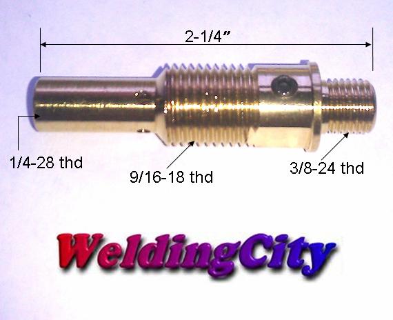 MIG Welding Gun Accessory Kit (24A Nozzle 52FN Diffuser with Liner) for Lincoln Magnum 300-400 & Tweco #3-#4