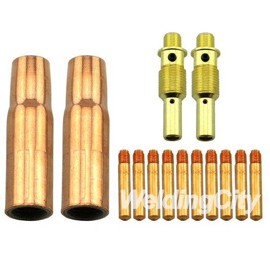 MIG Welding Gun Accessory Kit (23 Nozzle 52FN Diffuser) for Lincoln Magnum 300-400 & Tweco #3-#4
