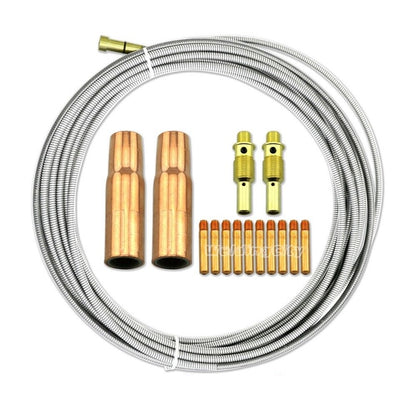 MIG Welding Gun Accessory Kit (23 Nozzle 52FN Diffuser with Liner) for Lincoln Magnum 300-400 & Tweco #3-#4