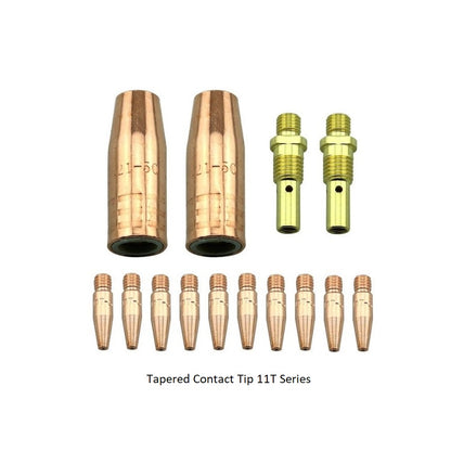 MIG Welding Gun Accessory Kit Tapered Contact Tip-Nozzle-Diffuser for Lincoln Magnum 100L Tweco Mini-#1