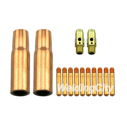 MIG Welding Gun Accessory Kit (23 Nozzle 54A Diffuser) for Lincoln Magnum 300-400 & Tweco #3-#4
