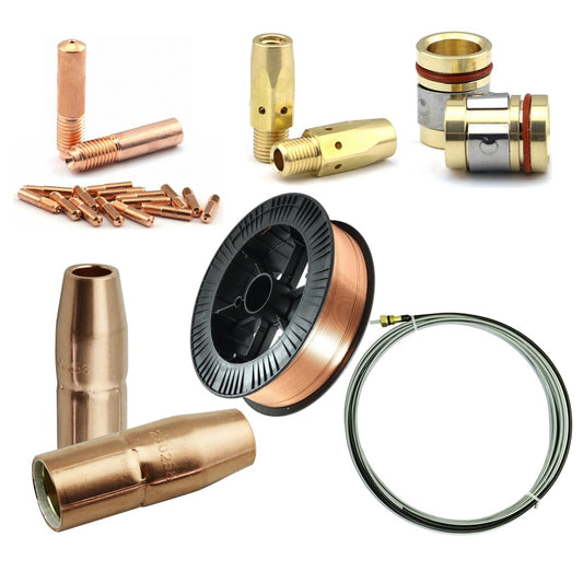 WeldingCity® Accessory Kit Contact Tips-Nozzles-Diffusers-Adapters-Liner-Wire Spool for Miller® Hobart® MIG Welding Gun 200A - 400A