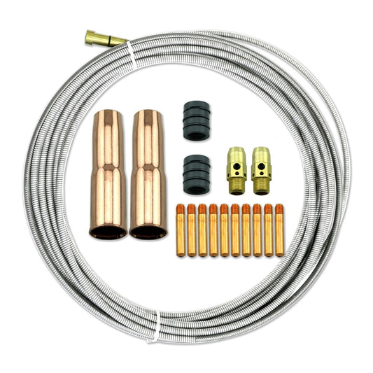 MIG Welding Gun Accessory Kit (24A Nozzle 54A Diffuser with Liner) for Lincoln Magnum 300-400 & Tweco #3-#4