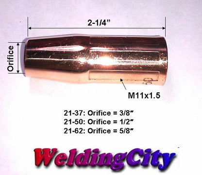 MIG Welding Gun Accessory Kit Tapered Contact Tip-Nozzle-Diffuser for Lincoln Magnum 100L Tweco Mini-#1