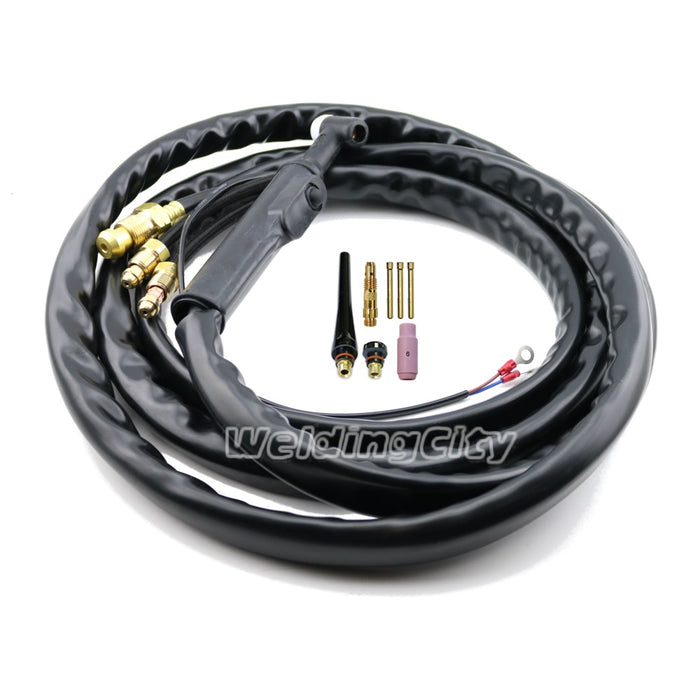 WeldingCity WP-18-12R Complete Ready-to-Go Package 12.5-ft 350Amp Water-Cooled TIG Welding Torch