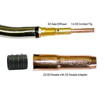 WeldingCity® 12-ft 250A MIG Welding Gun Compatible with Tweco® No.2 Lincoln® Magnum® 250