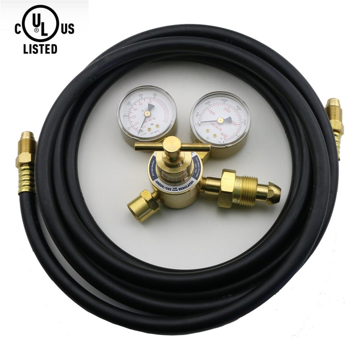 WeldingCity® Regulator Flowmeter 150 Series (UL-Listed) for Argon-CO2 with Hose Victor Style AF150-580