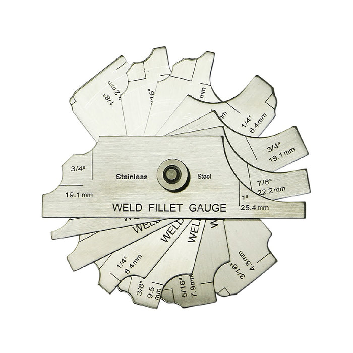 WeldingCity® MG-11 7-pcs Weld Fillet Gauge (Inch-Metric)