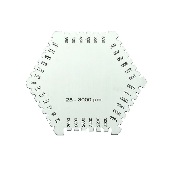 WeldingCity® Wet Film Comb Hexagonal Gauge 25-3000µm